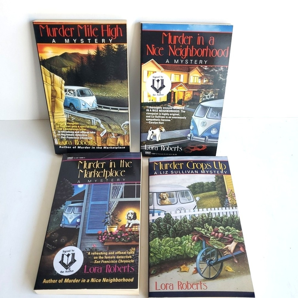 4 LORA ROBERTS PB Lot MYSTERY MURDER CROPS UP MURDER Mile High Marketplace NOS